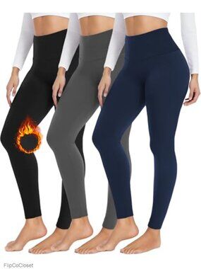 Fleece Lined High Waisted Tummy Control Thermal Leggings
